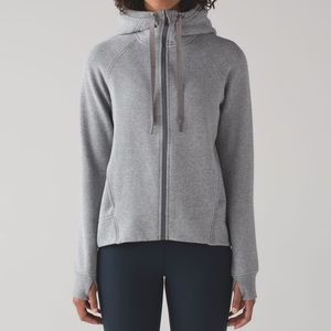 Lululemon Fleece Please Hoodie Full Zip Gray 6